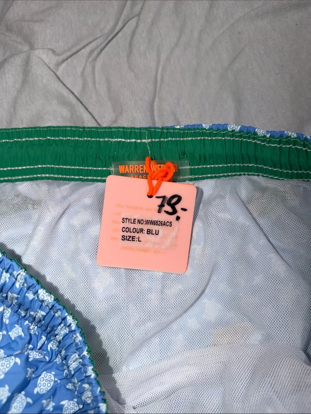 Warren Webber Beachwear Light Blue Printed Women’s Drawstring Shorts